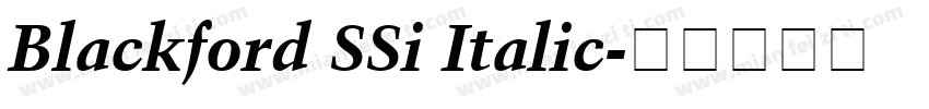 Blackford SSi Italic字体转换